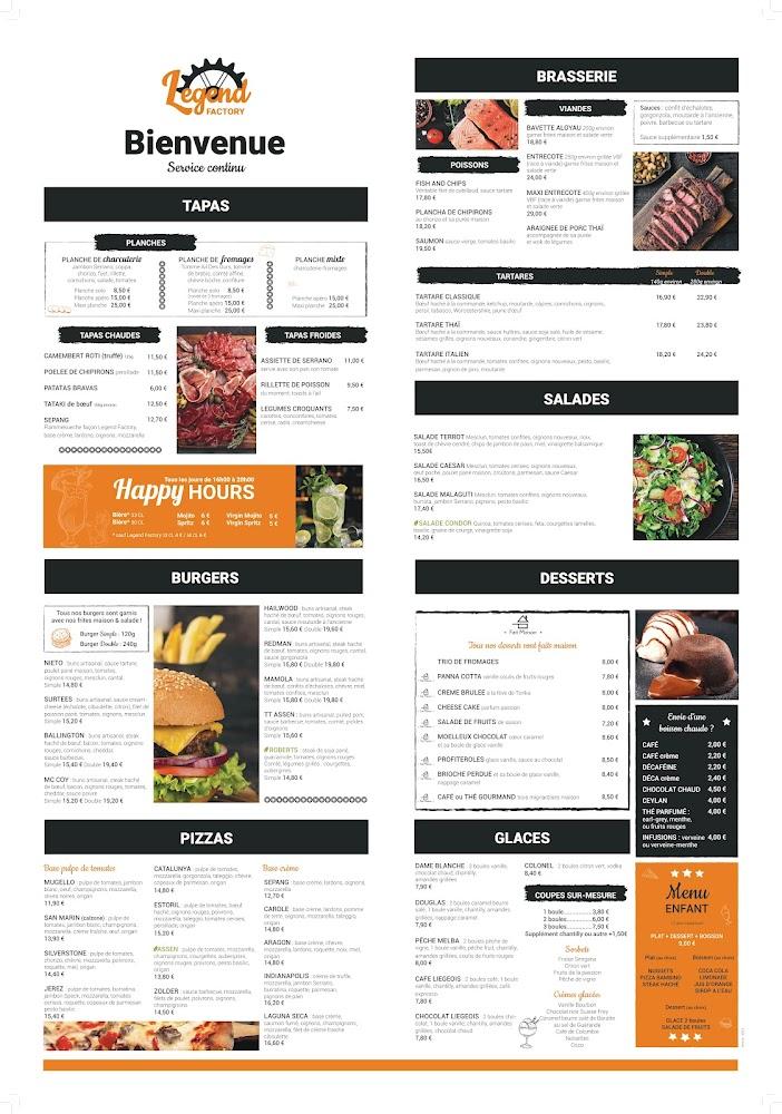 Legend Factory - Menu Image 1